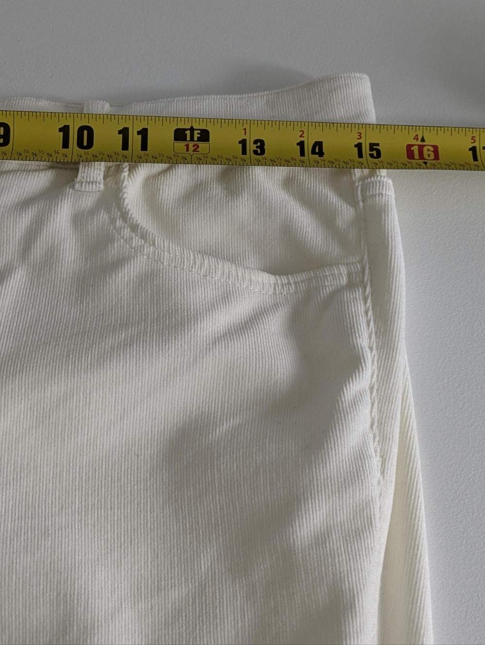 LOFT Women's High Waist Skinny Corduroy Pants Size 27/4 Off White Cream New - Picture 12 of 15